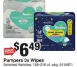 Giant Food Pampers 3x Wipes 158-216 ct offer