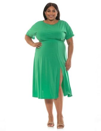 Stein Mart Lana draped midi dress - plus offer