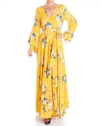 Stein Mart Lilypad maxi dress - gold lotus offer