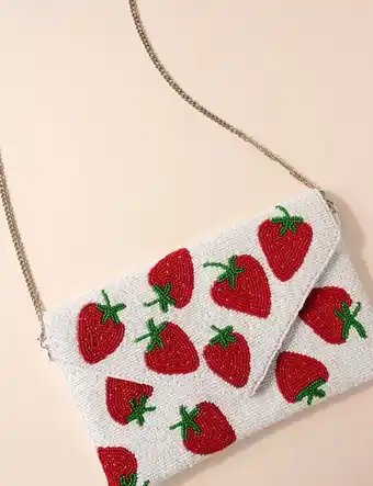 Stein Mart Strawberry beads clutch bag offer