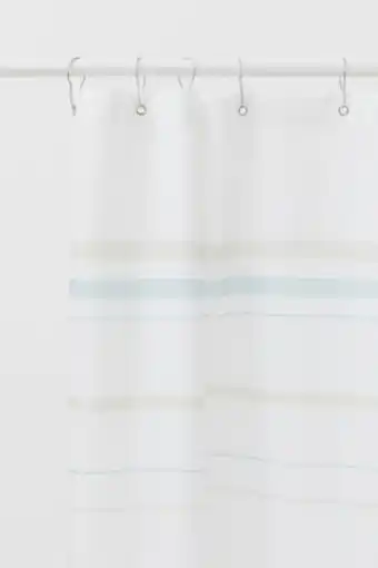 Striped shower curtain