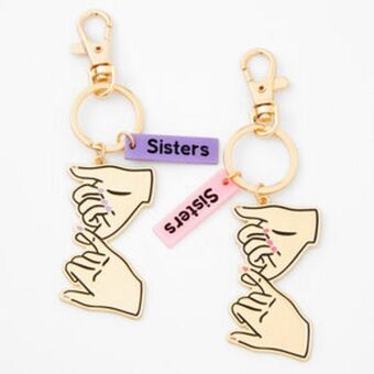 Claire's Sisters pinky promise best friends keychains - 2 pack offer