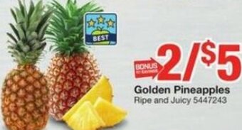 Giant Food Golden Pineapples offer