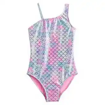 Kohl's Girls 4-18 1/2 so® mermaid one shoulder one piece swimsuit offer
