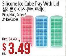 Hmart Silicone Ice Cube Tray With Lid offer