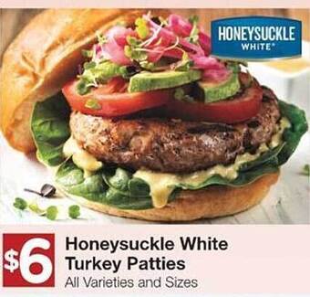 United Supermarkets Honeysuckle White Turkey Patties offer