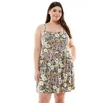Kohl's Juniors' plus size lily rose bar back cutout knit skater dress offer