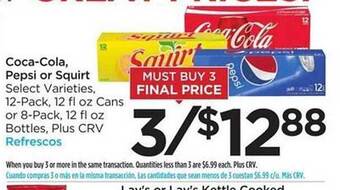 Foods Co Cocacola, Pepsi Or Squirt offer