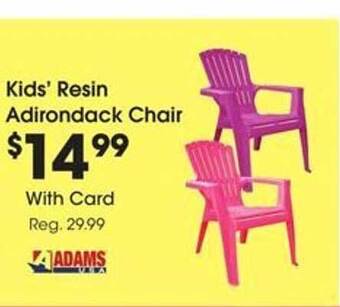 Fred Meyer Kids' Resin Adirondack Chair offer