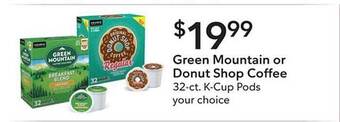 Publix Green Mountain Or Donut Shop Coffee offer