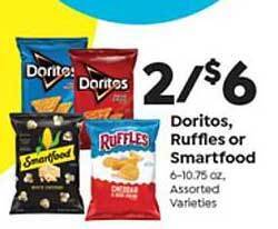 Save a Lot Doritos, Ruffles Or Smartfood offer