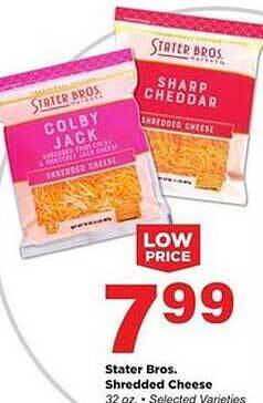 Stater Bros Stater Bros. Shredded Cheese offer