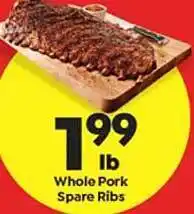 Save a Lot Whole Pork Spare Ribs offer