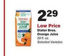 Stater Bros Stater Bros. Orange Juice offer