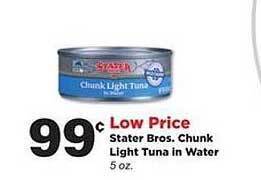 Stater Bros Stater Bros. Chunk Light Tuna In Water offer