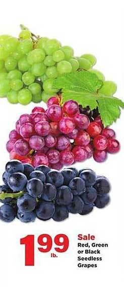 Stater Bros Red, Green Or Black Seedless Grapes offer