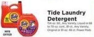 ShopRite Tide Laundry Detergent offer