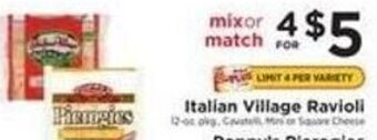 ShopRite Italian Village Ravioli offer