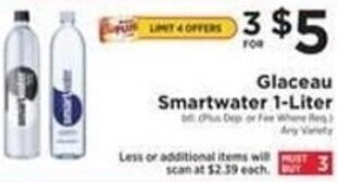 ShopRite Glaceau Smartwater 1-Liter offer
