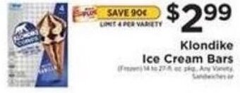ShopRite Klondike Ice Cream Bars offer
