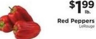 ShopRite Red Peppers offer