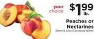 ShopRite Peaches or Nectarines offer