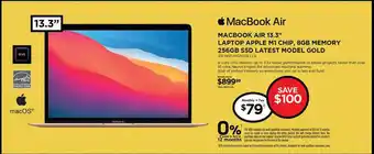 Macbook Air 13.3 Laptop Apple M1 Chip, 8gb Memory 256gb Ssd Latest Model Gold