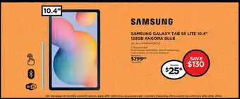 Curacao Samsung Galaxy Tab S6 Lite 10.4 128gb Angora Blue offer