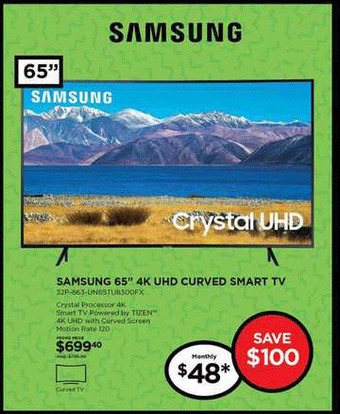Curacao Samsung 65 offer