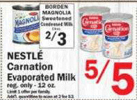 Food Bazaar Nestlé Carnation Evaporated Milk offer