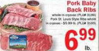 Food Bazaar Pork Baby Back Ribs offer