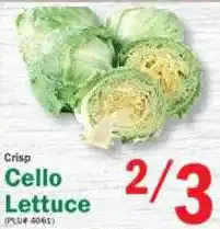 Food Bazaar Crisp Cello Lettuce offer