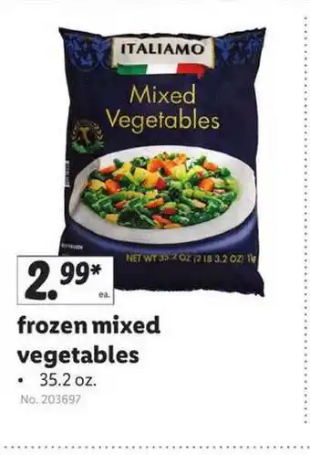 Lidl Frozen Mixed Vegetables offer