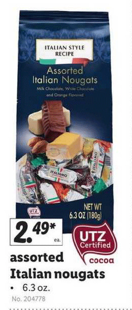 Lidl Assorted Italian Nougats offer