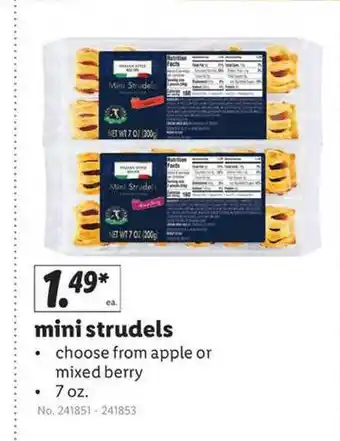 Lidl Mini Strudels offer