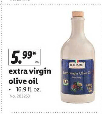 Lidl Extra Virgin Olive Oil offer