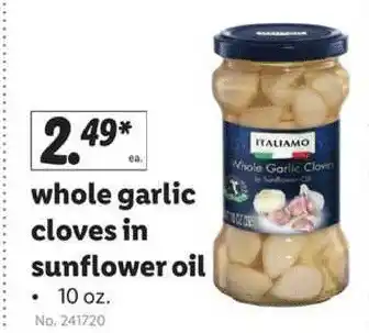 Lidl Whole Garlic Cloves In Sunflower Oil offer