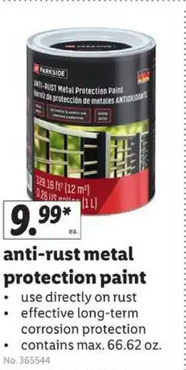 Lidl Anti-rust Metal Protection Paint offer