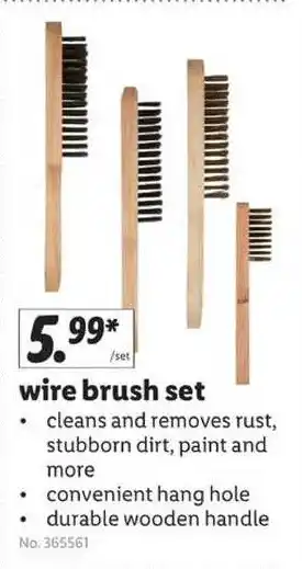 Lidl Wire Brush Set offer