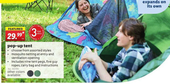Lidl Pop-up Tent offer