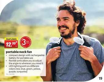 Lidl Portable Neck Fan offer