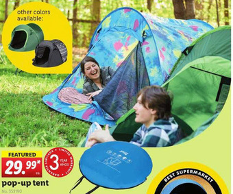 Lidl Pop-up Tent offer