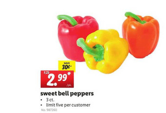 Lidl Sweet Bell Peppers offer
