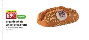 Lidl Oragnic Whole Wheat Bread Rolls offer