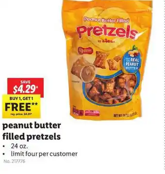 Lidl Peanut Butter Filled Pretzels 24 Oz. offer