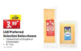 Lidl Lidl Preffered Selection Swiss Cheese offer