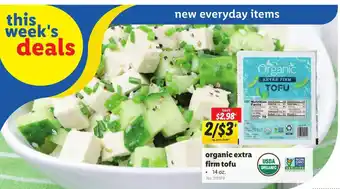 Lidl Organic Extra Firm Tofu 14 Oz. offer