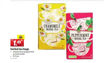 Lidl Herbal Tea Bags offer