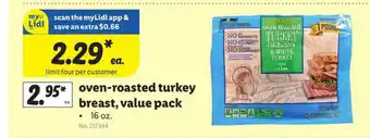 Lidl Oven-roasted Turkey Breast, Value Pack offer