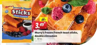 Lidl Murry's Frozen French Toast Sticks, Double Cinnamon 32 Oz. offer